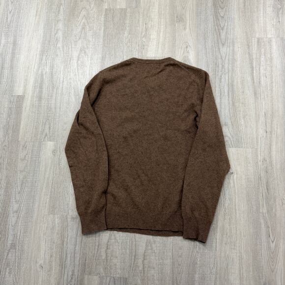 Marshall Fields 100% Cashmere V-Neck Sweater Men’s Medium Brown Preppy Office - Picture 6 of 8